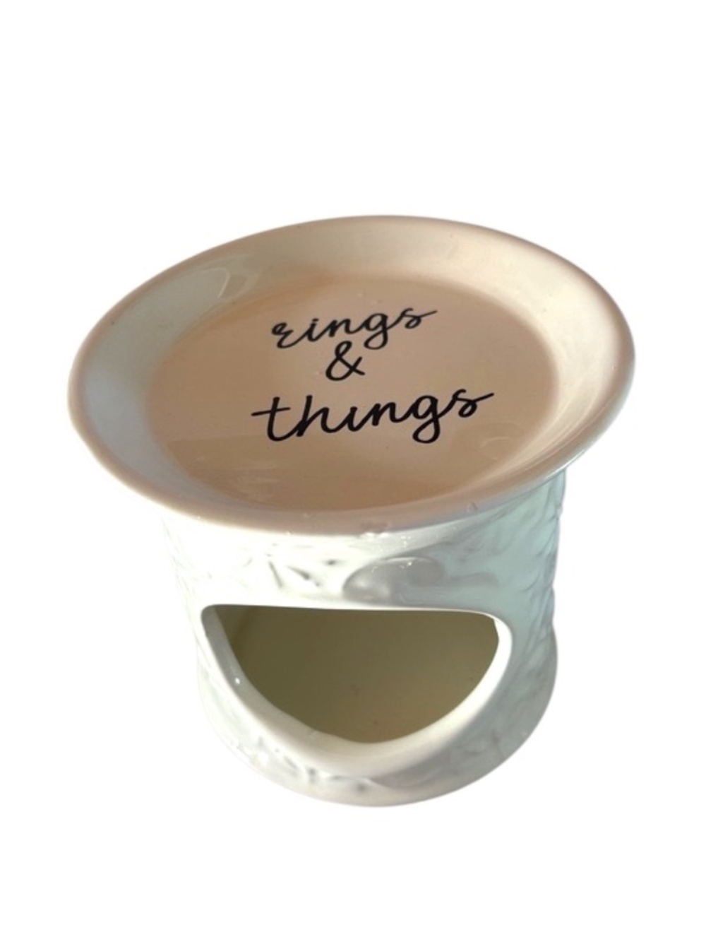 “Scrubby Holder Rings and Things”Ceramic Scrubby or Sponge Holder-White & Black